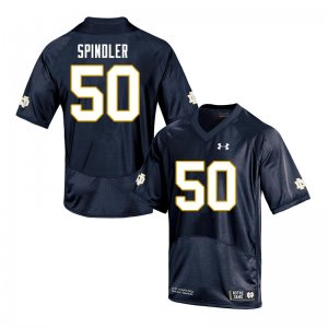 Notre Dame Fighting Irish Men's Rocco Spindler #50 Navy Under Armour Authentic Stitched College NCAA Football Jersey UZZ5799VM